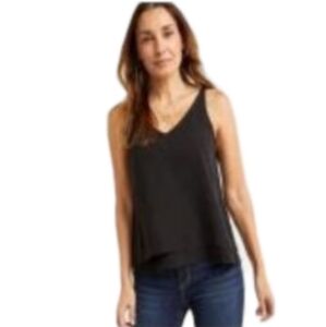Reitman's R Essentials Reversible Tank Blouse Black Size XL